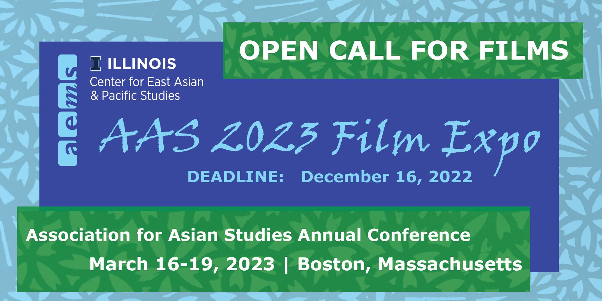 Association for Asian Studies (AAS) Film Expo 2023