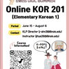 Online KOR 201 Flyer